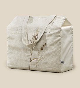 Jogo de Colcha King Altenburg Haus 100% Linho Native - Bege