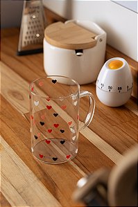 Conjunto 2 Canecas de Vidro Borossilicato Love 280ml - Lyor