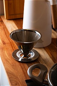 Filtro para Café de Aço Inox 13cm x 10,5cm - Lyor