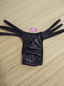 Calcinha 3 Tirinhas Preta
