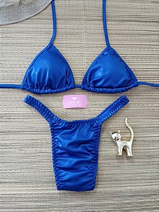 Biquíni Cortininha Azul Bic