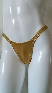 Calcinha Vinil Dourada