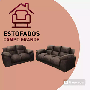 Conjunto De Sofás Estofado campo grande 2 E 3 Lugares