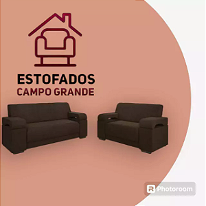 Sofá 2 e 3 Lugares estofado campo grande