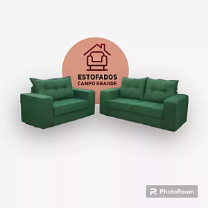 Sofá londres 3 e 2 lugares -veludo -grande 1,85 menor 1,40
