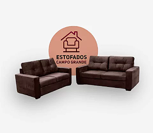 Sofá 3 e 2 Lugares, Espuma D28, Tecido Sued