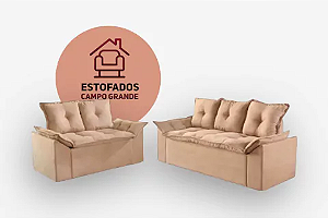 Sofá 2 E 3 Lugares Suede Estofados CAMPO GRANDE