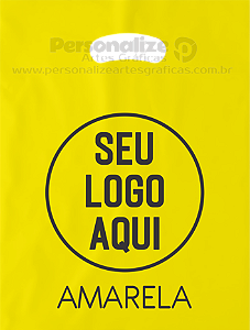 Sacola Plástica Personalizada Amarela - Tamanho 20x30