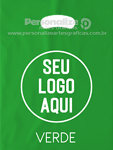 Sacola Plástica Personalizada Verde - Tamanho 20X30