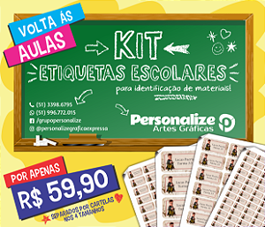 Etiquetas Adesivas Escolares Personalizada