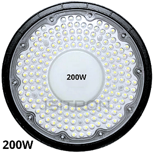 Luminária de Led UFO 200W high bay Industrial Smd