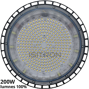 Luminária de Led UFO 200W High Bay Industrial Smd