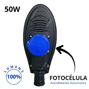 Luminária 50W Com Relé Fotocélula Pétala Led Cob Fator 100% uso geral