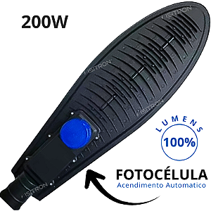Luminária 200W Com Relé Fotocélula Pétala Led Cob Fator 100% uso geral