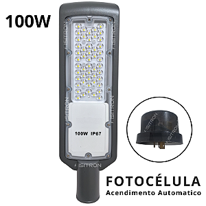 Luminária 100W Com Relé Fotocélula IP67 Base Redonda Led SMD uso geral