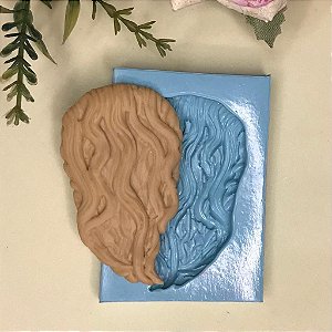 Molde de Silicone Cabelo Comprido Biscuit Confeitaria MOL0087