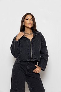 JAQUETA COM ZÍPER BLACK VINTAGE