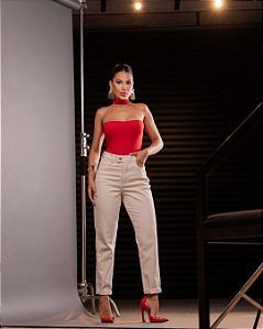 CALÇA MOM OFF WHITE