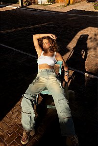 CALÇA CARGO MÚLTIPLOS BOLSOS