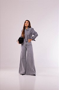 PANTALONA AMPLA CINZA