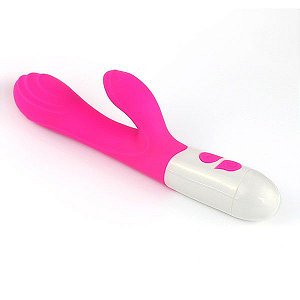 Rabbit Vibro Pink em silicone com 20 Modos de Vibração
