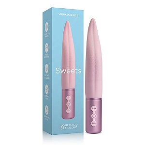 Vibrador recarregável Sweets S6 - 5 Modos de Vibração - Toque Macio