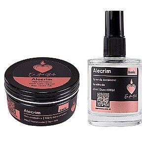 Vela Aromática & Home Spray Alecrim | Combo | Basic