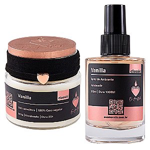 Vela Aromática & Home Spray Vanilla | Combo | Classic