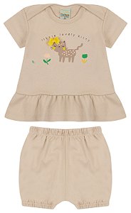 Conjunto ribana com elastano