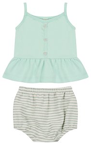 Conjunto bata ribana e shorts moletinho sodalita