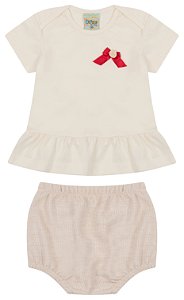 Bata MM e shorts moletinho Canele