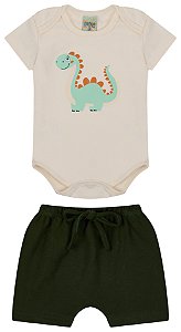 Conjunto body ribana e short saruael de moletinho