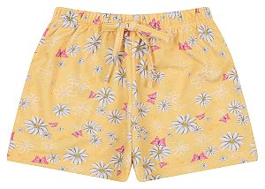 Conjunto blusa ribana 1x1 e shorts de malha Disney