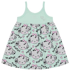 Vestido de ribana 1x1 e meia malha estampada