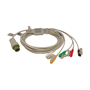 Cabo ECG 5 Vias Clip Garra Biolight M700