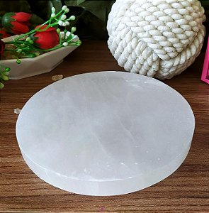 PLACA DE SELENITA REDONDA