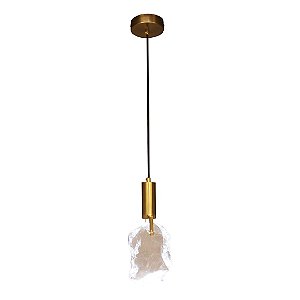 Luminária Pendente Solitário LED Unique Dourado Elegante