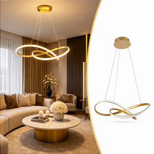 Lustres Pendente Ties Moderno Led integrado Luminária Teto