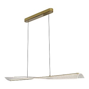 Pendente Moderno Led 48W 120cm  Dourado Bivolt 3em1