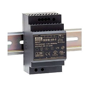 HDR-60-5 Fonte Chaveada Industrial p/ Trilho DIN 5V / 6,5A