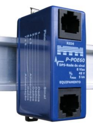P-POE60 Protetor de Surto Híbrido Power Over Ethernet (POE) 8 vias