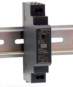 HDR-15-5 Fonte Chaveada Industrial p/ Trilho DIN 5V 2,4A