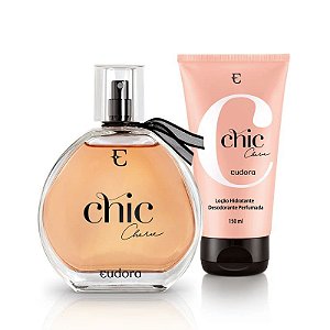 Kit Chic Chérie Eudora: Colônia + Hidratante Corporal + Sacola Presenteável