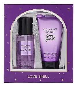 Kit Victoria's Secret Love Spell 2 Itens: Body Splash 75ml + Hidratante 75ml