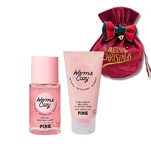 Kit Presente Pink Warm & Cozy: Body Mist 75ml + Body Lotion 75m