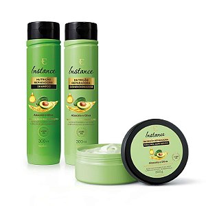 Kit Instance Abacate e Oliva: Shampoo + Condicionador + Máscara