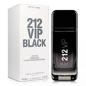 Caixa Tester Eau de Parfum 212 Vip Black Carolina Herrera100ml - Perfume Masculino Original