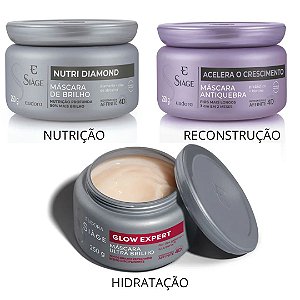 Kit Siàge Cronograma Capilar Eudora: Cabelos Frágeis e Quebradiços