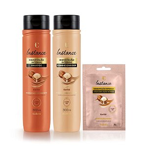 Kit Instance Karité Eudora: Shampoo 300ml + Máscara 30g + Condicionador 300ml