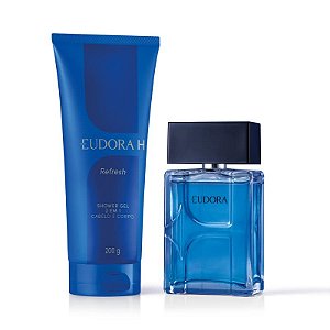 Kit Eudora H Refresh: Desodorante Colônia 100ml + Shower Gel 2 em 1 200g